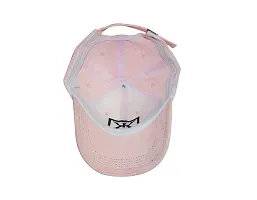 ILLARION Cap for Men Women Topi Unisex Head Branded Boy's Girl's Caps Adjustable Strap Summer Activites Sports Cricket Gym Dance Denim Free Size, Pack of 1-Pink, (ILWDPC04-04)-thumb2