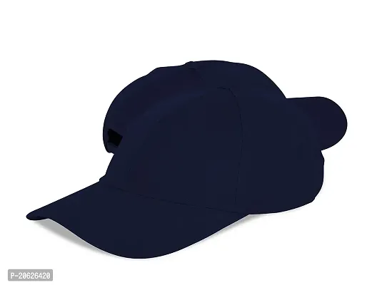 ILLARION Cap for Men Women Topi Unisex Head Branded Boy's Girl's Caps Adjustable Strap Summer Activites Sports Cricket Gym Dance Denim Free Size, Pack of 1-Blue, (ILWDPC01-02)-thumb4