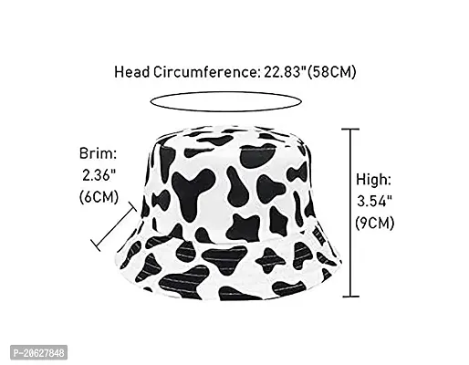 CLASSYMESSI Combo Pack of 2 Bucket Hat White Shade Black Bucket Hats for Men and Women Cotton Hats for Girls Wide Brim Floppy Summer