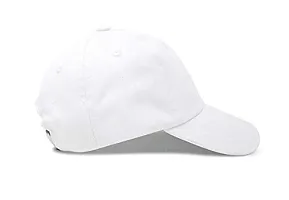 ILLARION Cap for Men Women Topi Unisex Head Branded Boy's Girl's Caps Adjustable Strap Summer Activites Sports Cricket Gym Dance Denim Free Size, Pack of 1-White, (ILWDPC01-05)-thumb1