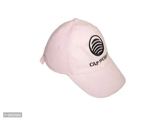 ILLARION Cap for Men Women Topi Unisex Head Branded Boy's Girl's Caps Adjustable Strap Summer Activites Sports Cricket Gym Dance Denim Free Size, Pack of 1-Pink, (ILWDPC06-04)