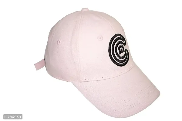 ILLARION Cap for Men Women Topi Unisex Head Branded Boy's Girl's Caps Adjustable Strap Summer Activites Sports Cricket Gym Dance Denim Free Size, Pack of 1-Pink, (ILWDPC07-04)