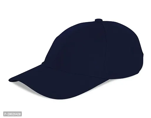 ILLARION Cap for Men Women Topi Unisex Head Branded Boy's Girl's Caps Adjustable Strap Summer Activites Sports Cricket Gym Dance Denim Free Size, Pack of 1-Blue, (ILWDPC01-02)-thumb0