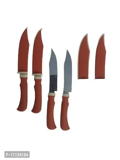 Canberry Stainless Steel Kitchen Knife for Kitchen (Set of 4, Red)-thumb4
