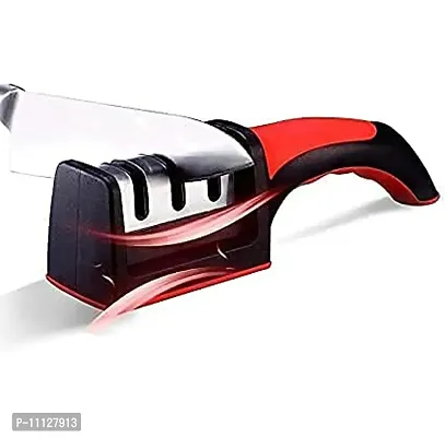 Canberry Kitchen Knife Sharpener, 3-Stage Profession Knife Sharpening Tool,with Anti Slip Base for Knife & Choppers -Multicolor