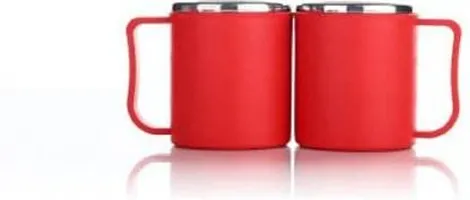 Stylish Coffee Mug Set of six pcs Outer Plastic Inner Steel Insulated Tea Coffee Milk Mug for Daily Home  Office-thumb2