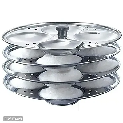 Stainless Steel Idli Maker - Idli Stand Idli Plates Idli Steamer Idli Sancha (Stainless Steel 4 Tier)