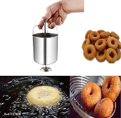 Divit Combo of Medu Vada Maker Stainless Steel Machine & Spatula & Oil Brush medu vada Maker Machine Pack of 1-thumb5