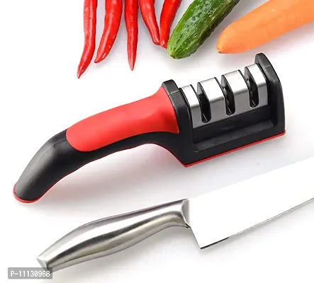 CB-Chef Special Knife Sharpener,3 Stage Knife Sharpner Tool Premium Polish Blades Slip Resistance : Pack of 1 Multicolor