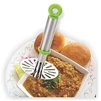 Combo Quick Vegetable Chopper With Stainless Steel Pav Bhaji Masher (Pack Of 2) Kitchen Tool Set (Chopper, Masher)-thumb3