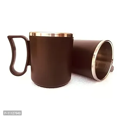 Canberry Apex Style Coffee and Milk Mug & Trendy Table Coffee Mug 300ml Color : Brown