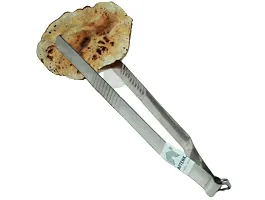 Canberry Papad Jali With Steel Tong Stainless Steel Wire Roaster With Wooden Handle Roti Chapati Grill Square 1 Pc + Steel Tong 1 Pc-thumb2