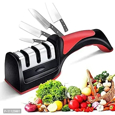 Canberry Knife Sharpener with 3 Stage Sharpening Tool for Ceramic Knife and Steel Knives-Pack of 1