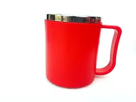 Stylish Coffee Mug Set of six pcs Outer Plastic Inner Steel Insulated Tea Coffee Milk Mug for Daily Home  Office-thumb4