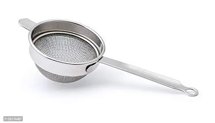 Combo Of Stainless Steel Juice  Soup Strainer With Stainless Steel Tea Strainer-thumb3