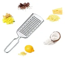 Canberry Combo Stainless Steel 3 Pieces Atta Chalni Flour Strainer Channi with Mini Silicone Spatula Brush Set  Steel Cheese Grater-thumb3