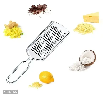 Canberry Combo Stainless Steel 3 Pieces Atta Chalni Flour Strainer Channi with Mini Silicone Spatula Brush Set  Steel Cheese Grater-thumb4