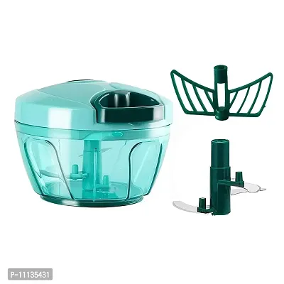 Canberry Mini Handy and Compact Chopper with 3 Blades for Effortlessly Chopping Vegetables and Fruits for Your Kitchen (12420, Green, 400 ml)