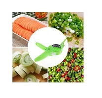 Canberry 2-in-1 Peeler Slicer Plastic Multi-use,Banana, Cucumber, Carrot Cutter, Fruit Vegetable, Salad Shredder, Cutters 5 Stainless Steel Blades for Kitchen-thumb2
