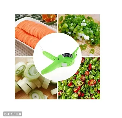 Canberry 2-in-1 Peeler Slicer Plastic Multi-use,Banana, Cucumber, Carrot Cutter, Fruit Vegetable, Salad Shredder, Cutters 5 Stainless Steel Blades for Kitchen-thumb3