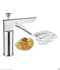 Kitchen Press with 15 Different Style Types jalimould Stainless Steel for Making namkeens & Snacks-Pack of-1-thumb3