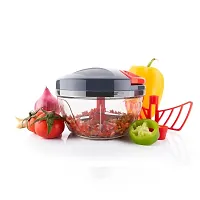 Canberry Mini Handy and Compact Chopper with 3 Blades for Effortlessly Chopping Vegetables and Fruits for Your Kitchen (12420, Green, 400 ml)-thumb1