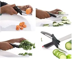 Plastic  Stainless Steel Clever Chopper  Vegetables Cutter Slicer With Peeler For Kitchen (Combo)-thumb2