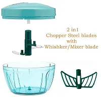 Handy and Compact Chopper with Stainless Steel blades and 1 Plastic Whisker for Effortlessly Chopping Vegetables and Fruits  Nuts-pack of 1-thumb3