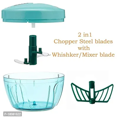 Handy and Compact Chopper with Stainless Steel blades and 1 Plastic Whisker for Effortlessly Chopping Vegetables and Fruits  Nuts-pack of 1-thumb4