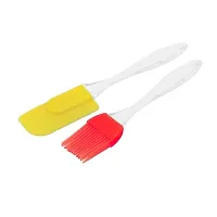 Canberry Silicone Brush and Spatula Set, 2-Pieces, Red-thumb3