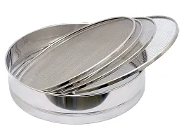 Stainless Steel 4 In 1 Interchangeable Sieves Set Of 5 Flour Chalni Spices Food Strainers Pack Of 1-thumb1