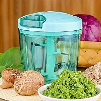 Handy Chopper Vegetable Fruit Nut Onion Chopper, Hand Meat Grinder Mixer Food Processor Slicer Shredder Salad Maker Vegetable Tools 900ml Plastic-thumb3