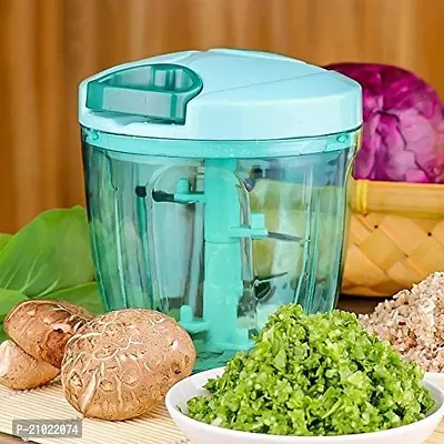 Handy Chopper Vegetable Fruit Nut Onion Chopper, Hand Meat Grinder Mixer Food Processor Slicer Shredder Salad Maker Vegetable Tools 900ml Plastic-thumb4