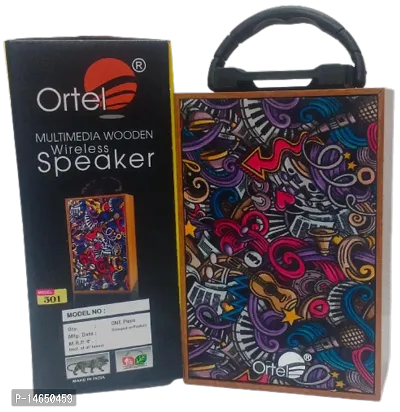 Ortel Bluetooth/Wireless Speaker, Colourful Cloth Front OR- 501