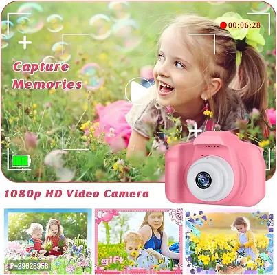 Kids Selfie Camera 13MP 1080P HD  (Pink Camera Case with SDCard)-thumb3