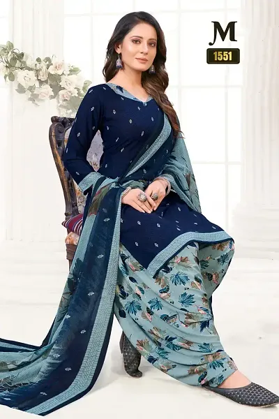 Stylish Crepe Floral Printed Unstitched Suits