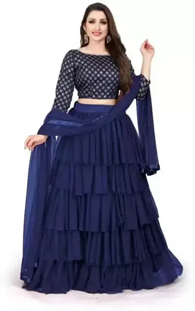 Women Ruffle Lehenga Choli