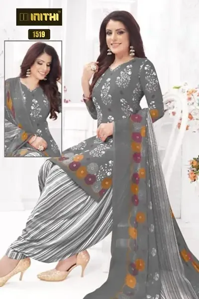 Beautiful American Crepe Dress Material with Dupatta