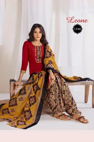 Beautiful Crepe Dress Material with Dupatta