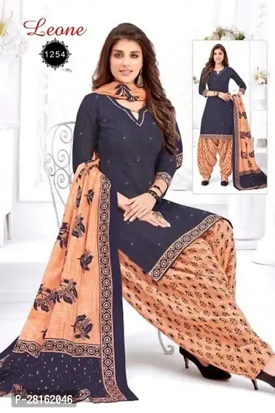 Designer American Crepe Unstitched Dress Material Top With Bottom Wear And Dupatta Set For Women