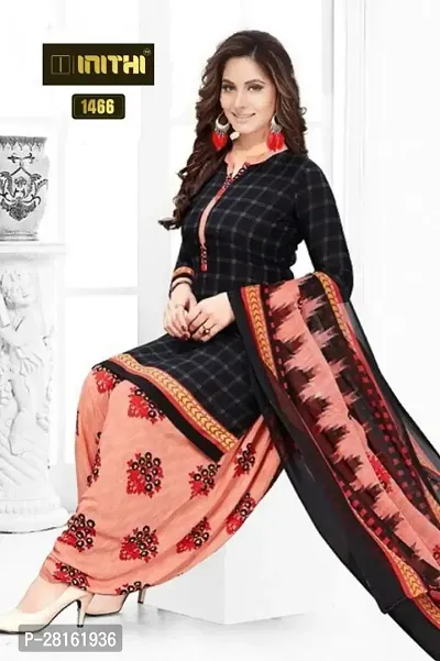 Designer American Crepe Unstitched Dress Material Top With Bottom Wear And Dupatta Set For Women