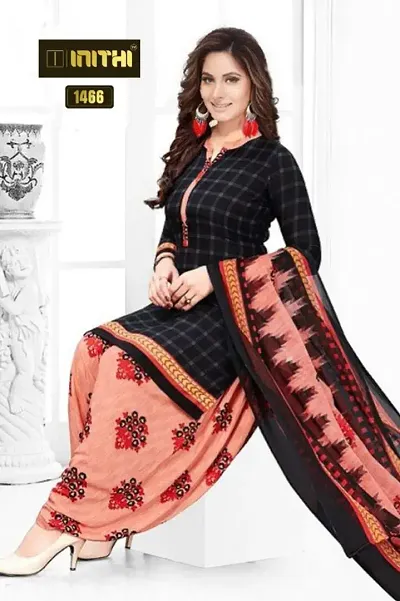 Beautiful American Crepe Dress Material with Dupatta