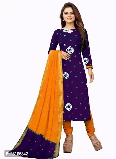 Designer Crepe Unstitched Dress Material Top With Bottom Wear And Dupatta Set For Women-thumb0