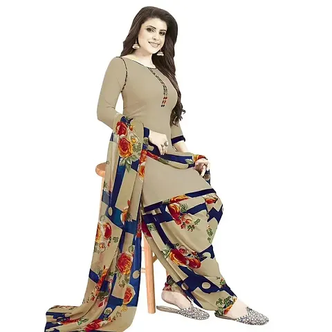 Beautiful American Crepe Dress Material with Dupatta