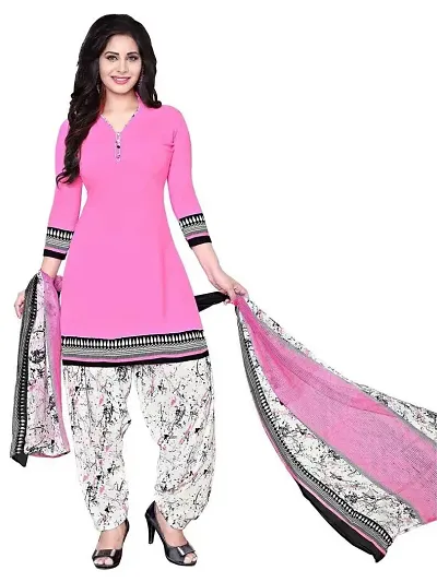 Beautiful American Crepe Dress Material with Dupatta