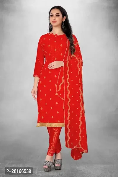 Designer Crepe Unstitched Dress Material Top With Bottom Wear And Dupatta Set For Women