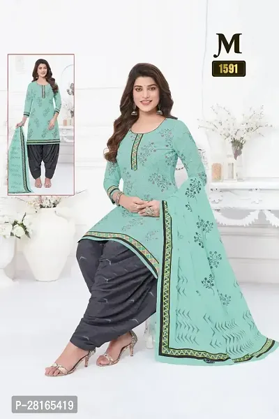 Designer Crepe Unstitched Dress Material Top With Bottom Wear And Dupatta Set For Women