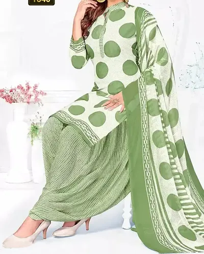 Beautiful Crepe Dress Material with Dupatta