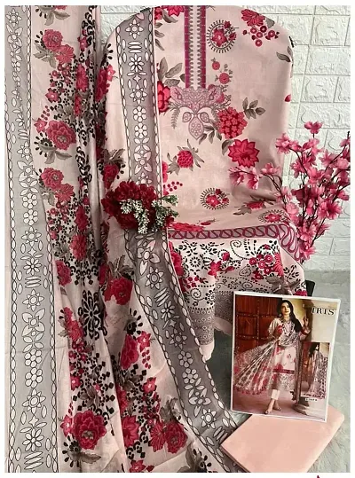 Elegant Dress Material With Dupatta For Women