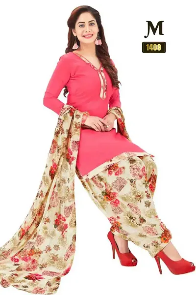 Beautiful Crepe Dress Material with Dupatta